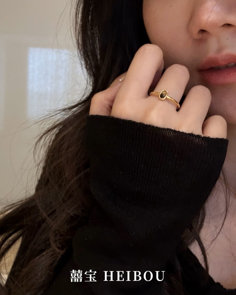 【6D镶嵌】方形虎眼戒指