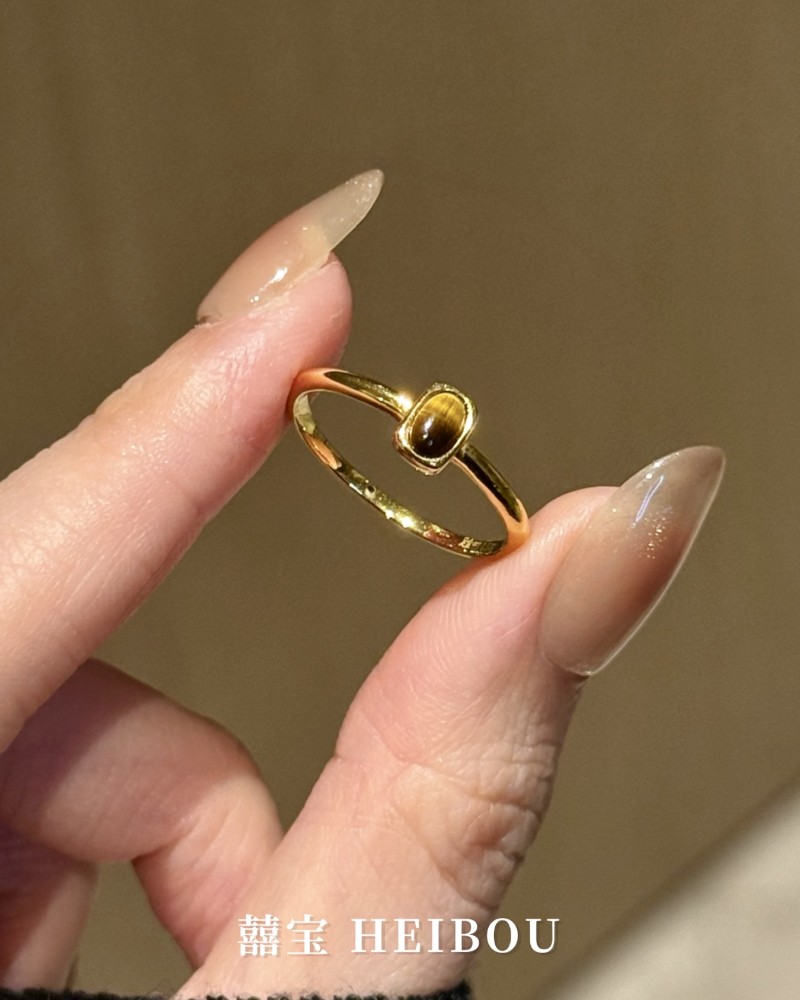 【6D镶嵌】方形虎眼戒指