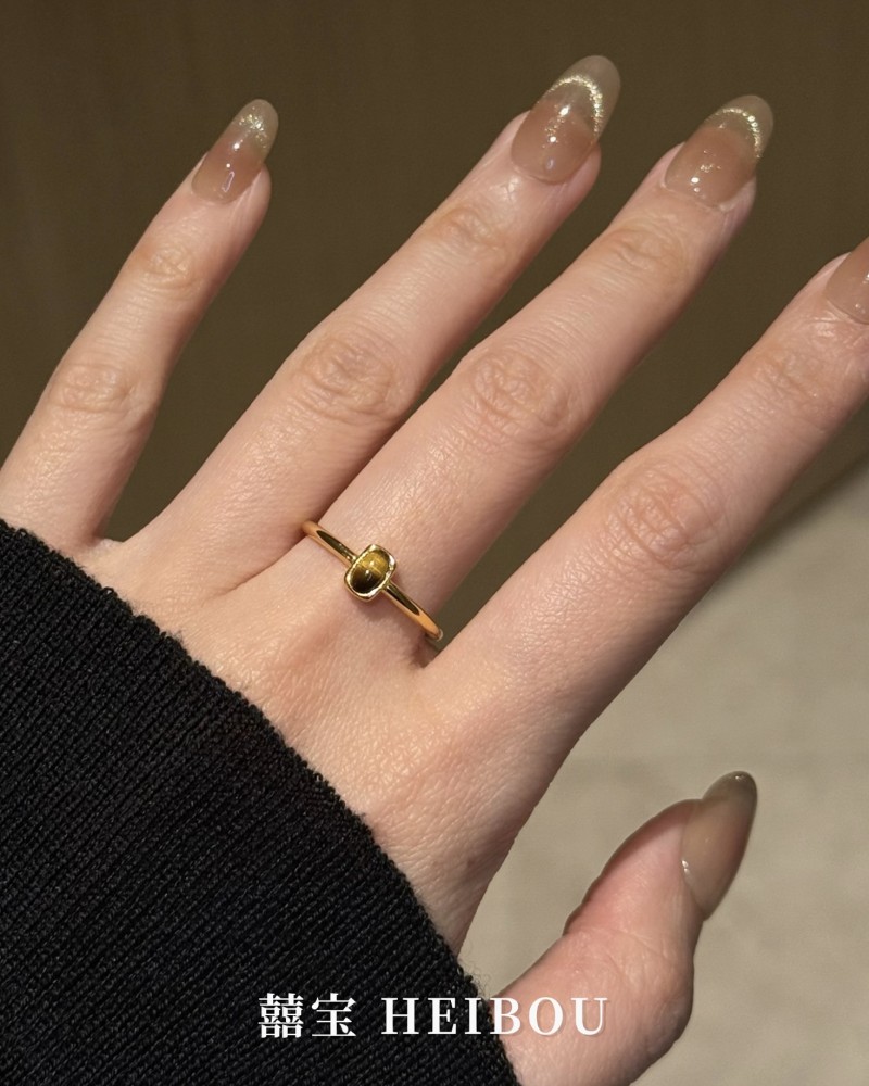 【6D镶嵌】方形虎眼戒指