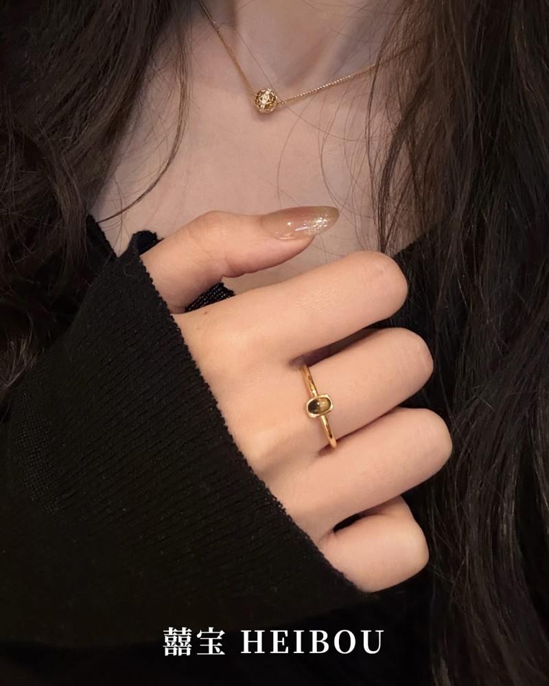 【6D镶嵌】方形虎眼戒指