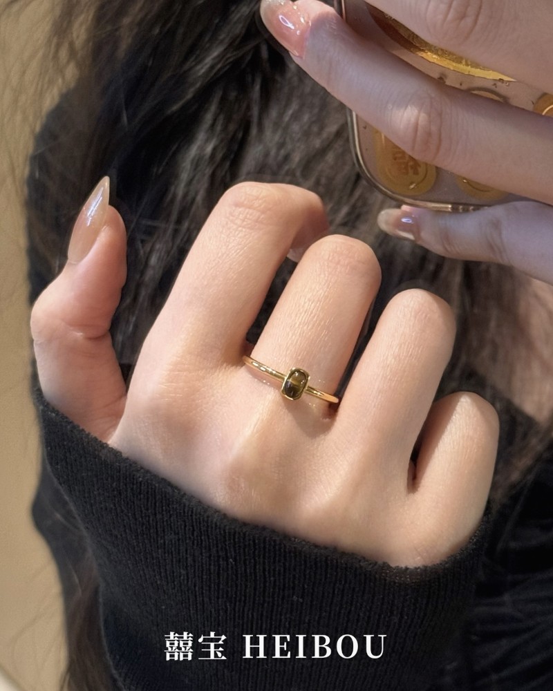 【6D镶嵌】方形虎眼戒指