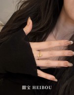 【6D镶嵌】点钻双蝶戒指