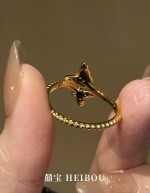 【6D镶嵌】点钻双蝶戒指