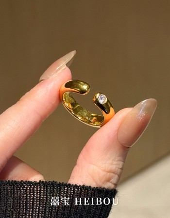 【6D镶嵌】点钻开口泥鳅背-戒指