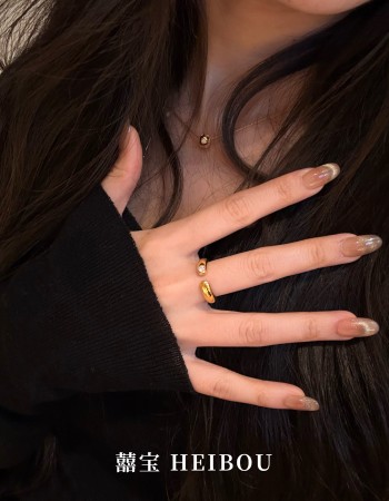 【6D镶嵌】点钻开口泥鳅背-戒指