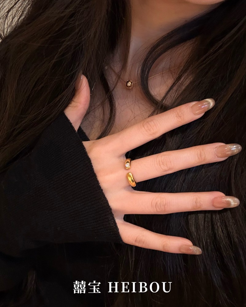 【6D镶嵌】点钻开口泥鳅背-戒指