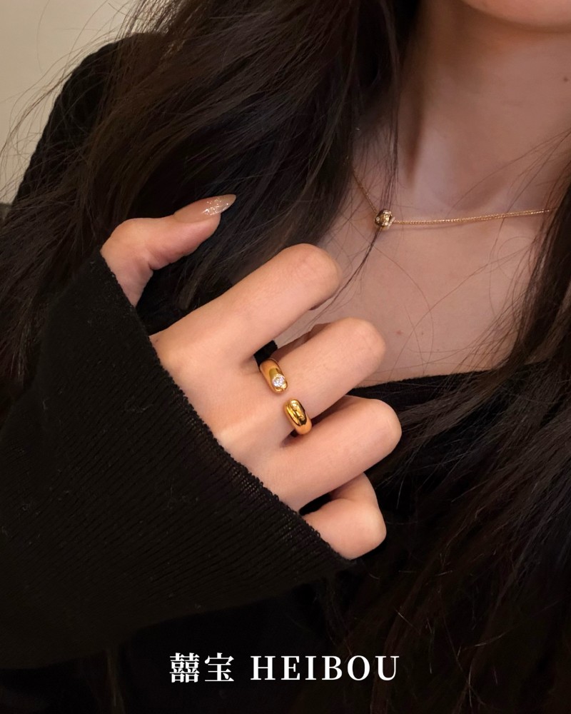 【6D镶嵌】点钻开口泥鳅背-戒指