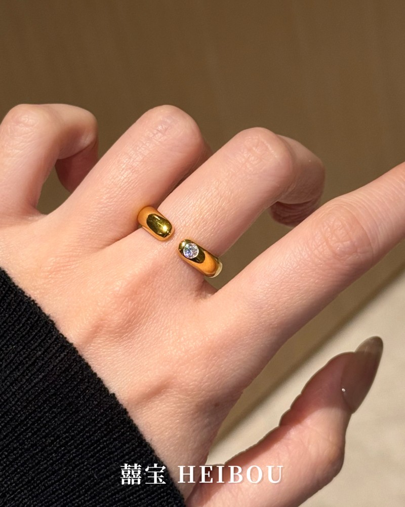 【6D镶嵌】点钻开口泥鳅背-戒指