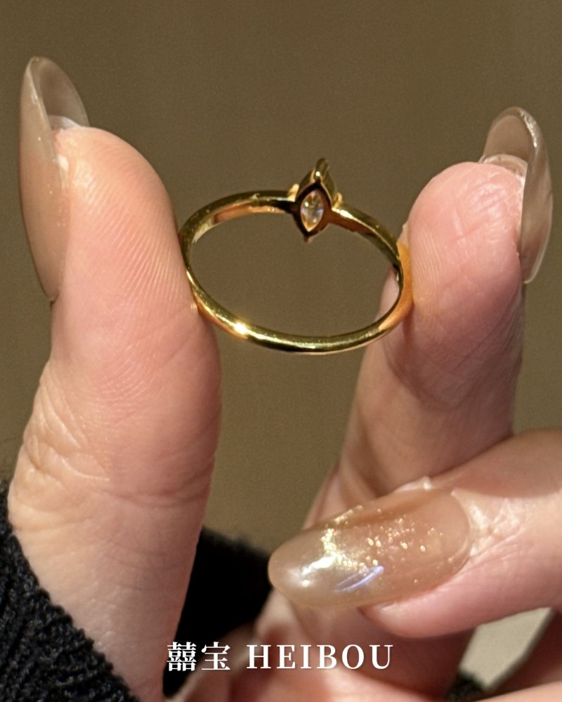 【6D镶嵌】点钻橄榄戒指