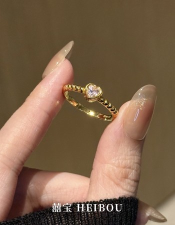 【6D镶嵌】点钻爱心戒指