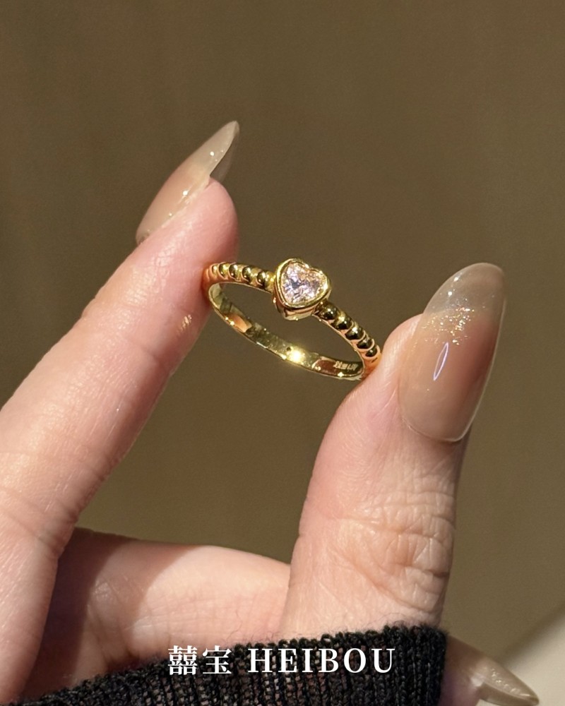 【6D镶嵌】点钻爱心戒指