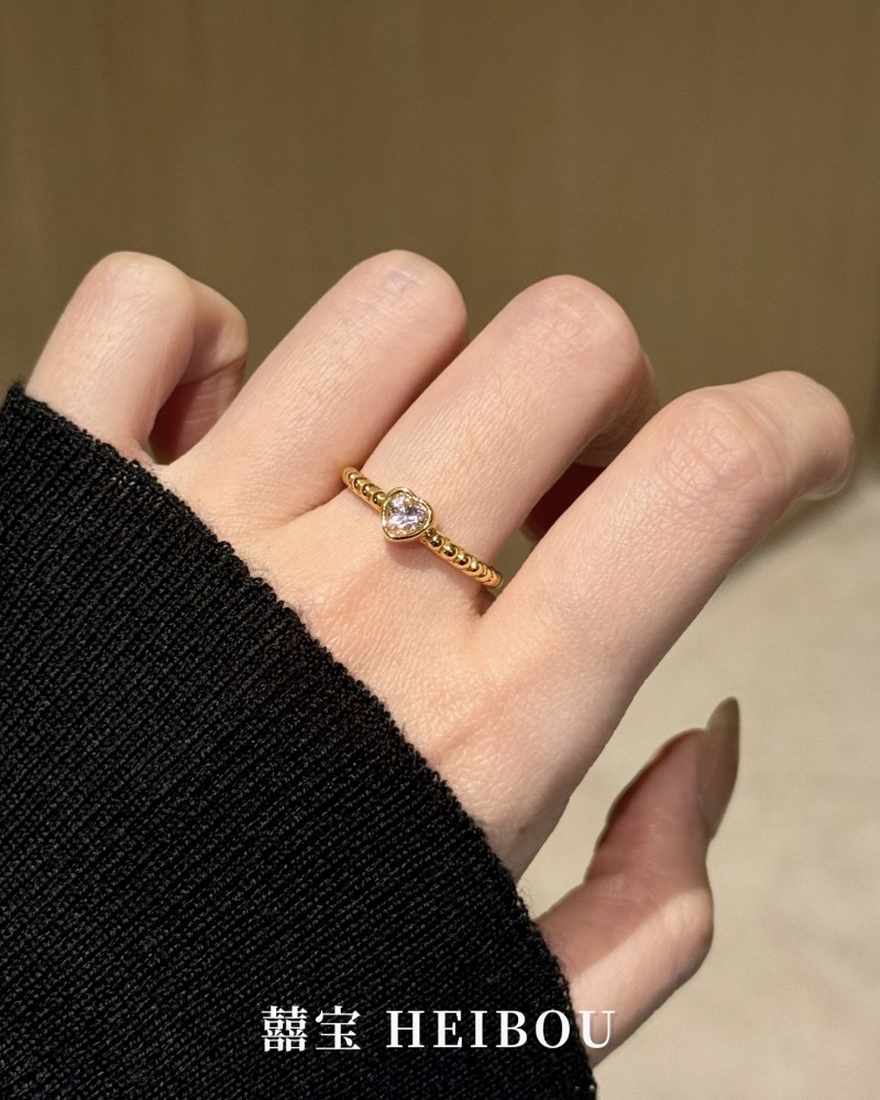 【6D镶嵌】点钻爱心戒指