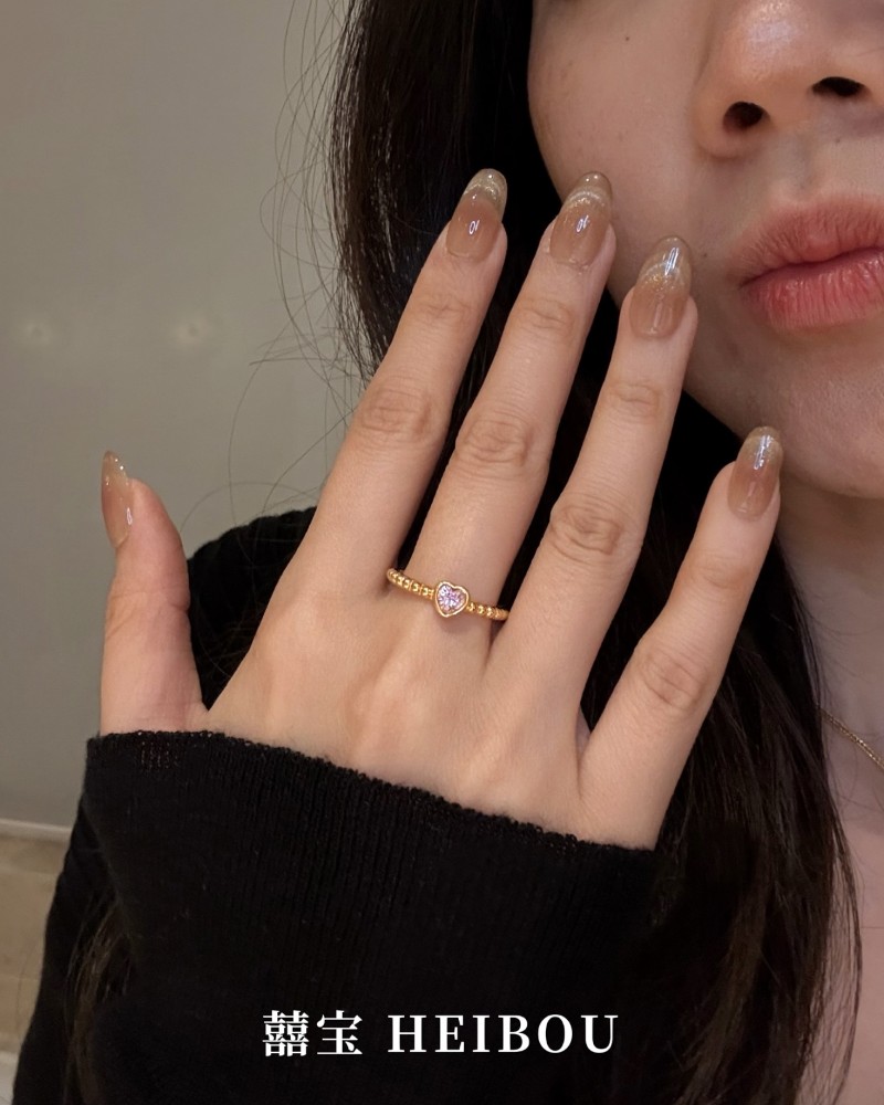 【6D镶嵌】点钻爱心戒指