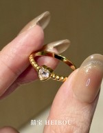 【6D镶嵌】点钻爱心戒指