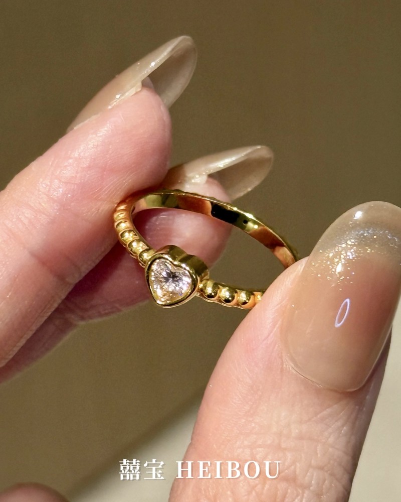 【6D镶嵌】点钻爱心戒指