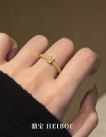 【6D镶嵌】点钻皮扣戒指