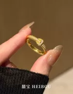 【6D镶嵌】点钻皮扣戒指