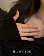 【6D镶嵌】点钻皮扣戒指