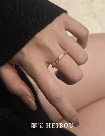 【6D镶嵌】点钻纽结戒指