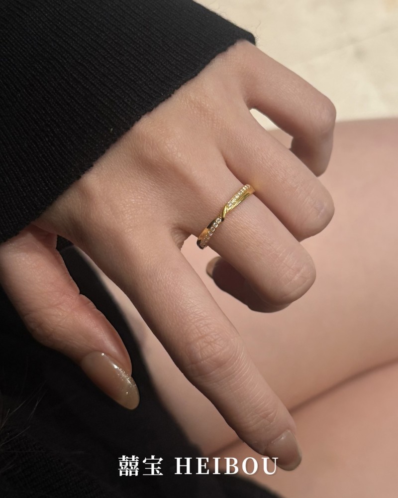 【6D镶嵌】点钻纽结戒指