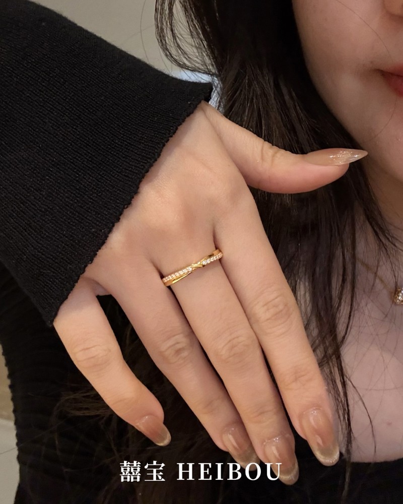 【6D镶嵌】点钻纽结戒指