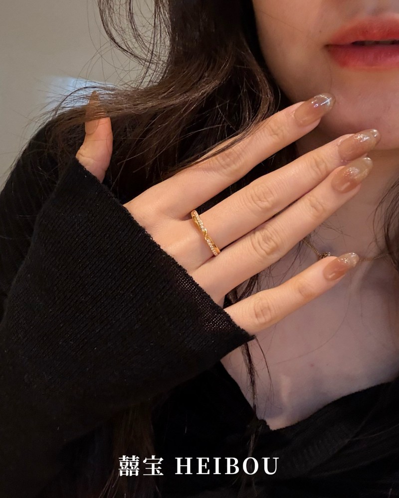 【6D镶嵌】点钻纽结戒指