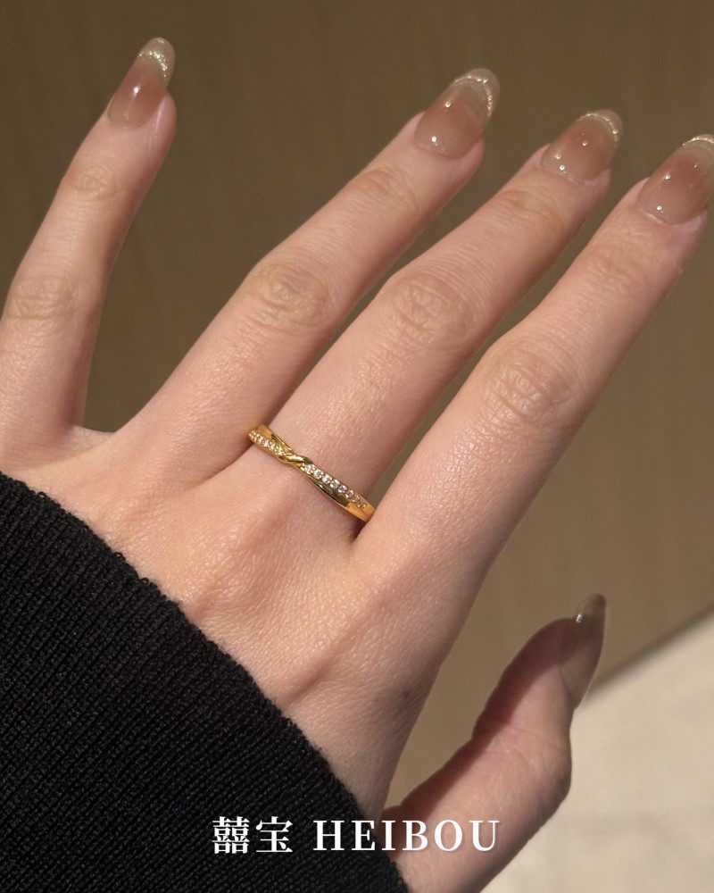 【6D镶嵌】点钻纽结戒指