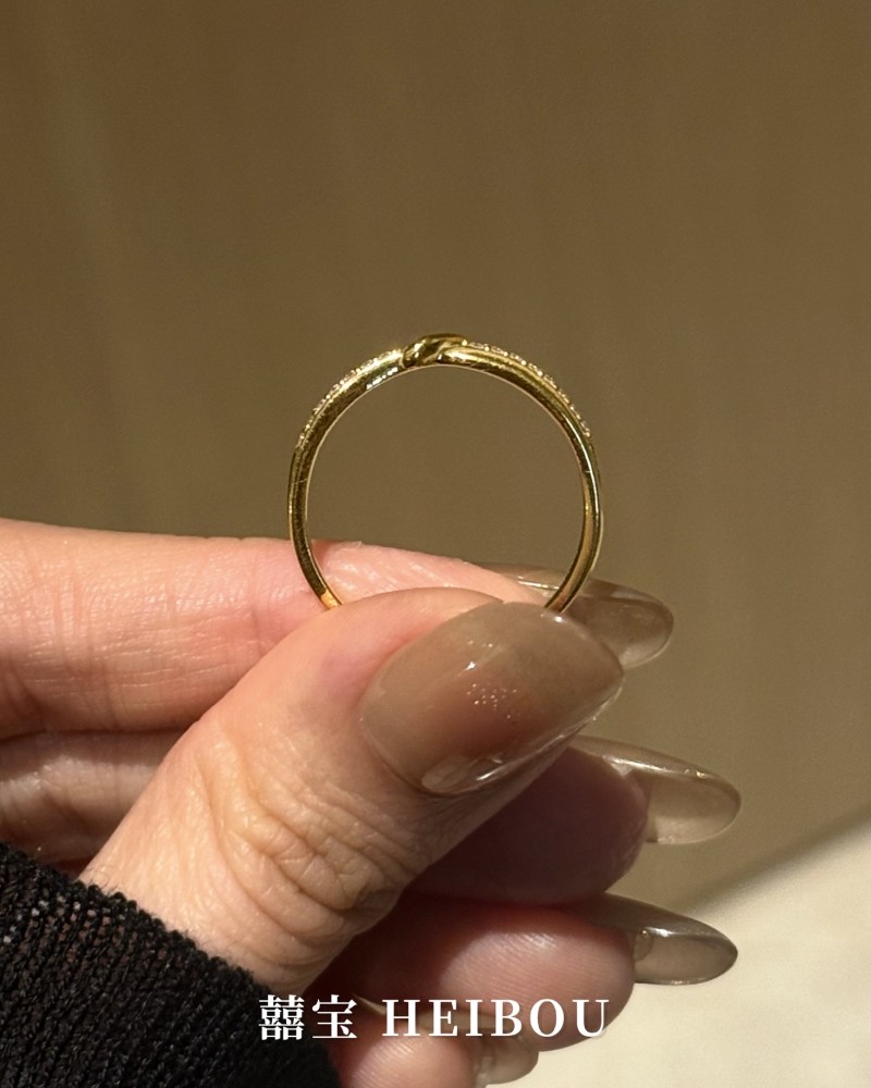 【6D镶嵌】点钻纽结戒指