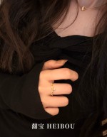 【6D镶嵌】花枝粉水滴-戒指