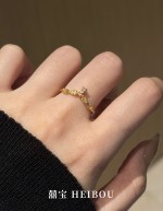 【6D镶嵌】花枝粉水滴-戒指