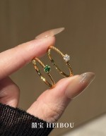 【6D镶嵌】麻花小钻戒指