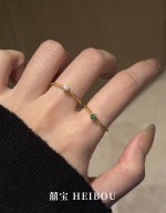 【6D镶嵌】麻花小钻戒指