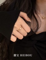 【6D镶嵌】麻花小钻戒指