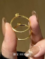 【6D镶嵌】麻花小钻戒指