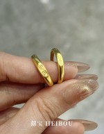 【古法实心】平安喜乐-对戒（可刻名字）