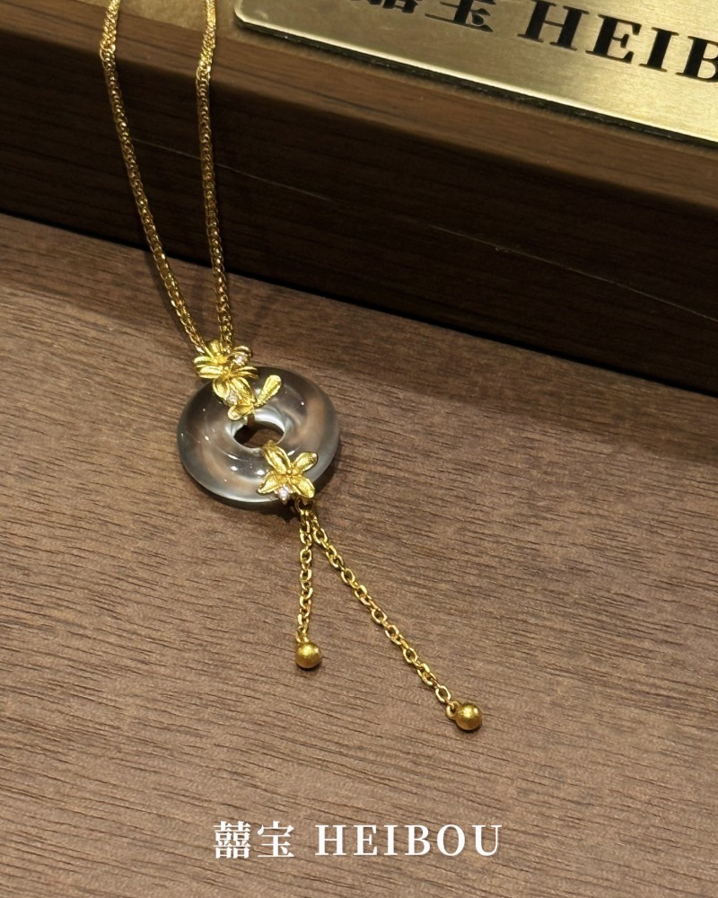 【古法实心】水沫玉桂花-吊坠