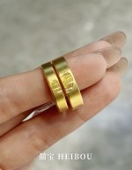 【古法实心】爱心指纹-对戒