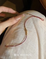 【实心】跑环红绳手链