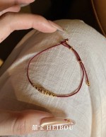 【实心】跑环红绳手链