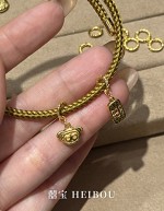 【微硬金】卷草纹吊坠环（洞口5mm）