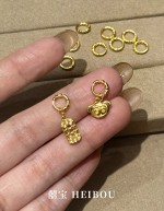 【微硬金】卷草纹吊坠环（洞口5mm）