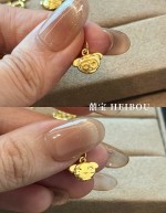 【微硬金】蜡笔小新小白双面吊坠