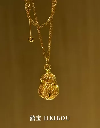 【无氢5D】吉祥花丝葫芦-吊坠