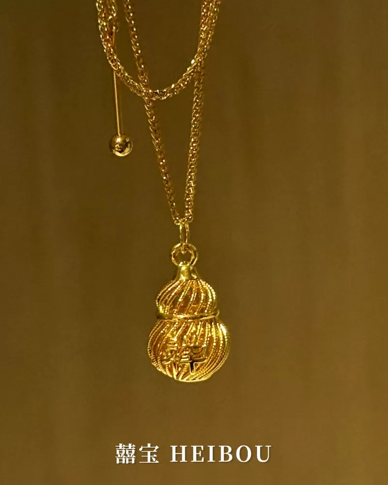 【无氢5D】吉祥花丝葫芦-吊坠