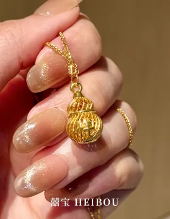 【无氢5D】吉祥花丝葫芦-吊坠