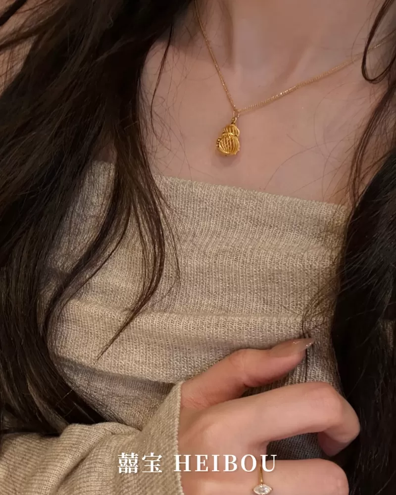 【无氢5D】吉祥花丝葫芦-吊坠