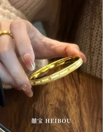 【无氢5D】拉丝四叶草-手镯