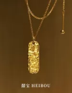 【无氢5D】碎碎冰吉言金牌-吊坠