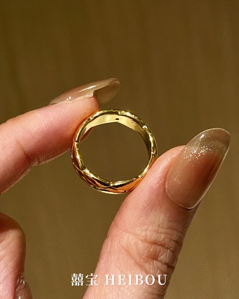 【无氢5D】菱格小香戒指