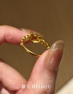 【无氢5D】铜钱狐面戒指